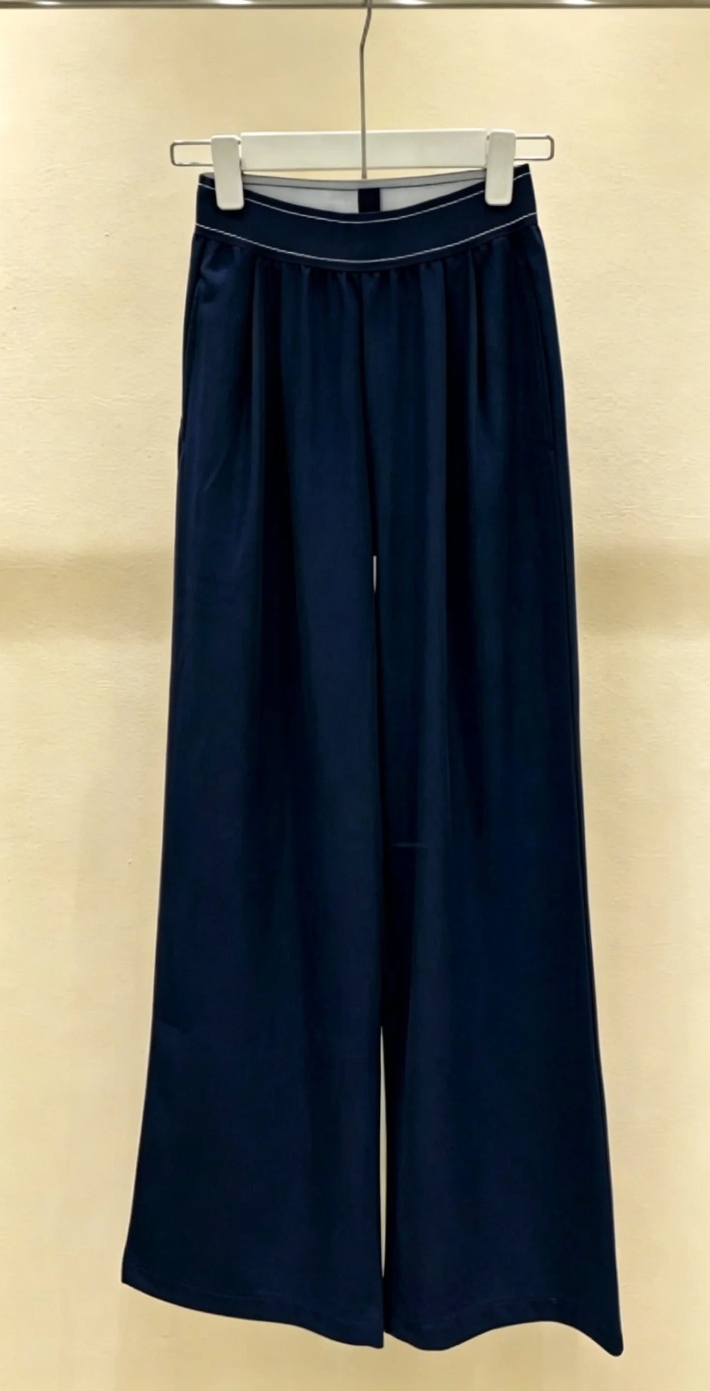 2026 New Style Womens Spliced Waist Casual Straight Pants Size M L Versatile Comfortable and Soft Code 041