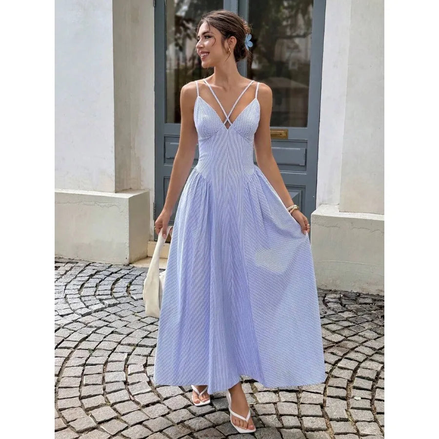 【New style】Teacher Outfits For Women Waist A-Line Long Skirt Going Out Dress For Wedding Guest Butter Yellow Butter Yellow Dres