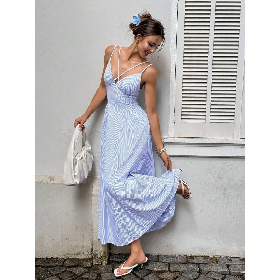 【New style】Teacher Outfits For Women Waist A-Line Long Skirt Going Out Dress For Wedding Guest Butter Yellow Butter Yellow Dres