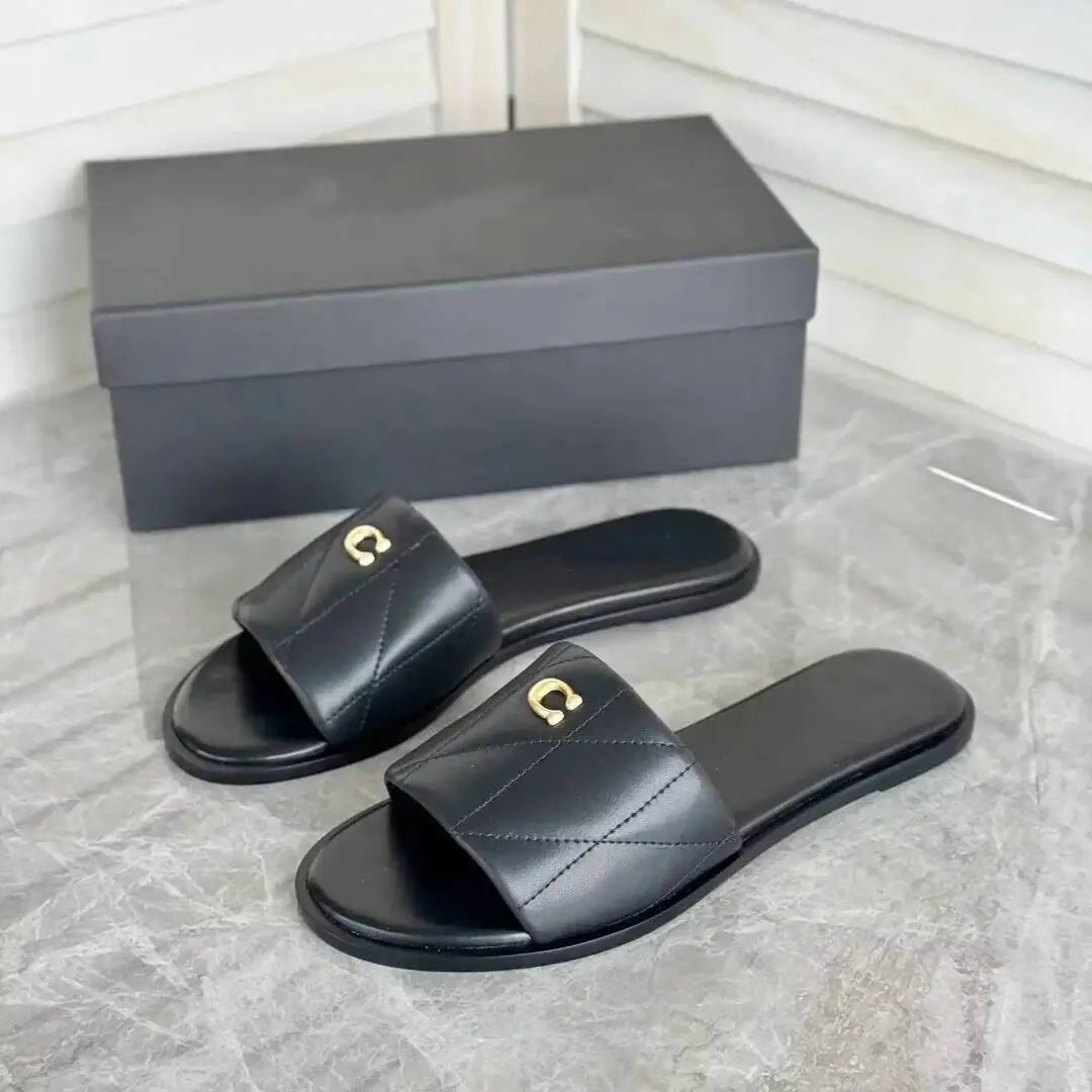 2026 Early Spring New Versatile Fashion Flat Casual Slippers For Seaside Vacations