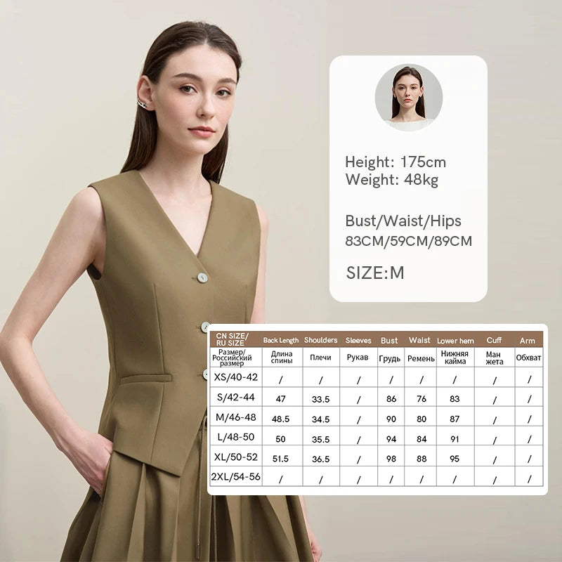Amii Women's Jackets 2026 Autumn New V-neck Vest Bud Shorts Separate Blazer Women's Fashionable Versatile Top Female 12641056