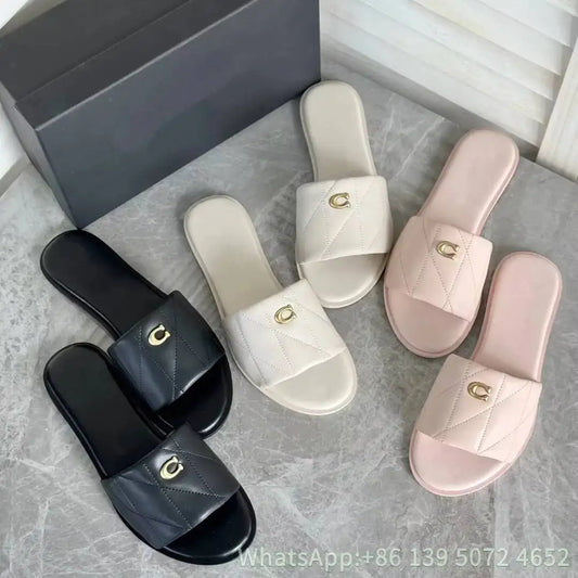 2026 Early Spring New Versatile Fashion Flat Casual Slippers For Seaside Vacations