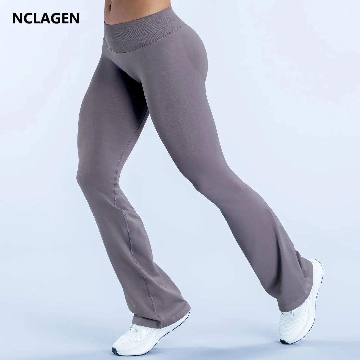 NCLAGEN Flares Gym Clothes Woman Seamless Pilates Yoga Leggings Scrunch Booty Peach Hip Lifting Fitness Workout Sports Pants