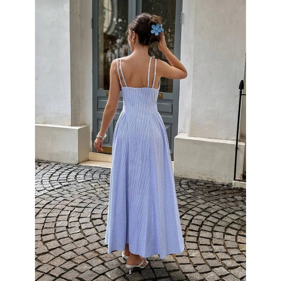 【New style】Teacher Outfits For Women Waist A-Line Long Skirt Going Out Dress For Wedding Guest Butter Yellow Butter Yellow Dres