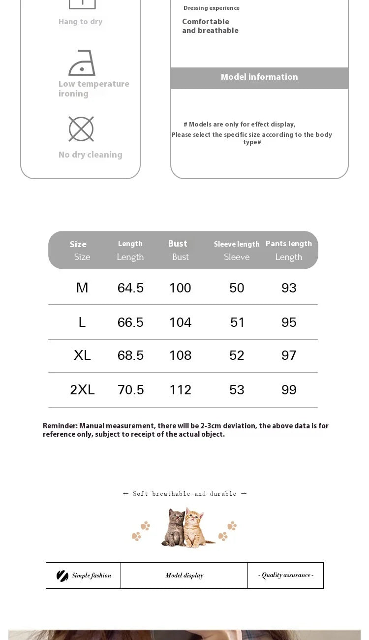Spring and Autumn New Women's Pajamas Homewear Set Student Girls Simple Leisure Girls Can Go out Pajamas Cardigan Homewear Set