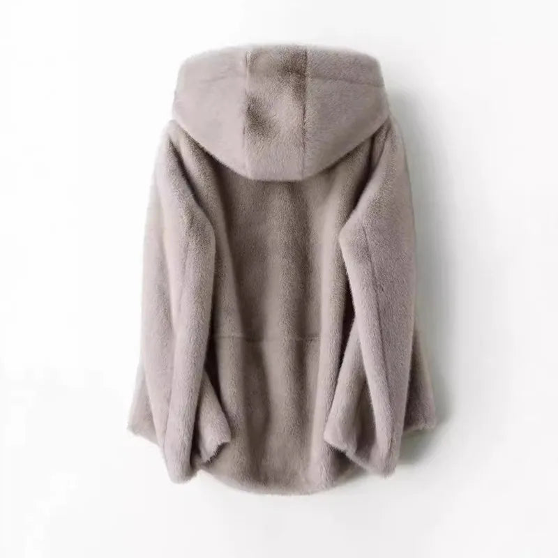 ZXRYXGS High Quality Faux Fur Coat Hoode Women's Jackets 2025 New Autumn and Winter Fashionable  Jackets Women Coat Tide